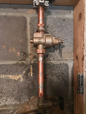 AFTER new pipe and valve